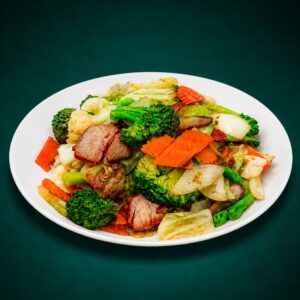 B.B.Q. Pork & Mixed Vegetables
