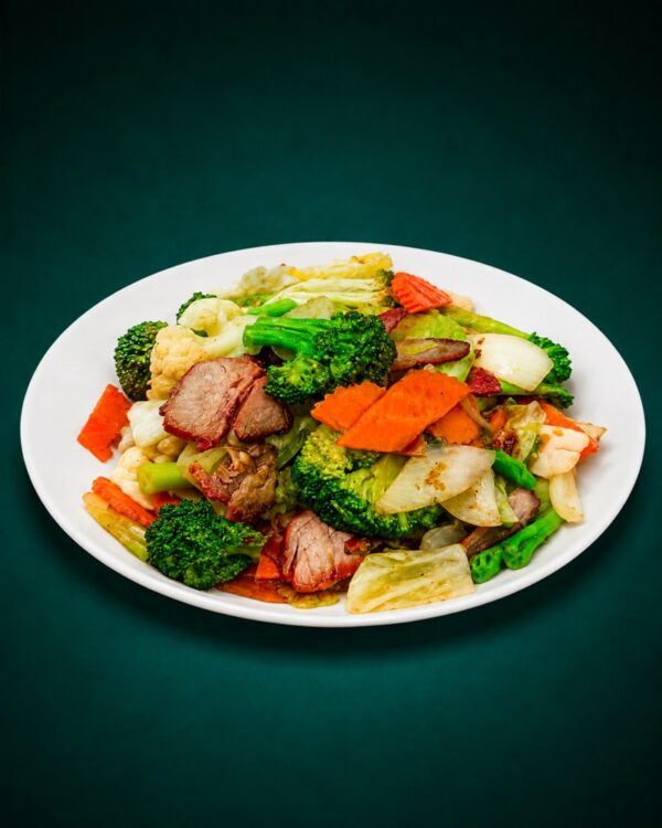 B.B.Q. Pork & Mixed Vegetables