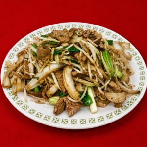 Pan Fried Beef w/Rice Noodle